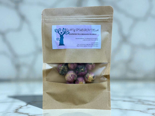 FLOWER TEA DRAGON PEARLS-ROSE